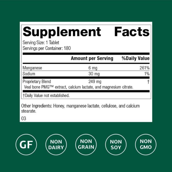 Etiqueta de ingredientes Biost calcio lactato magnesio manganeso