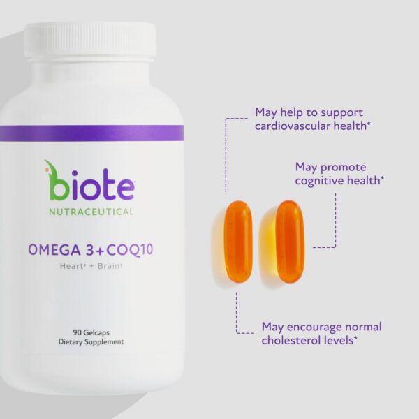 Cápsulas de gel Omega-3 CoQ10 Biote
