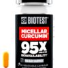 Frasco Biotest curcumina micelar cápsulas para salud articular