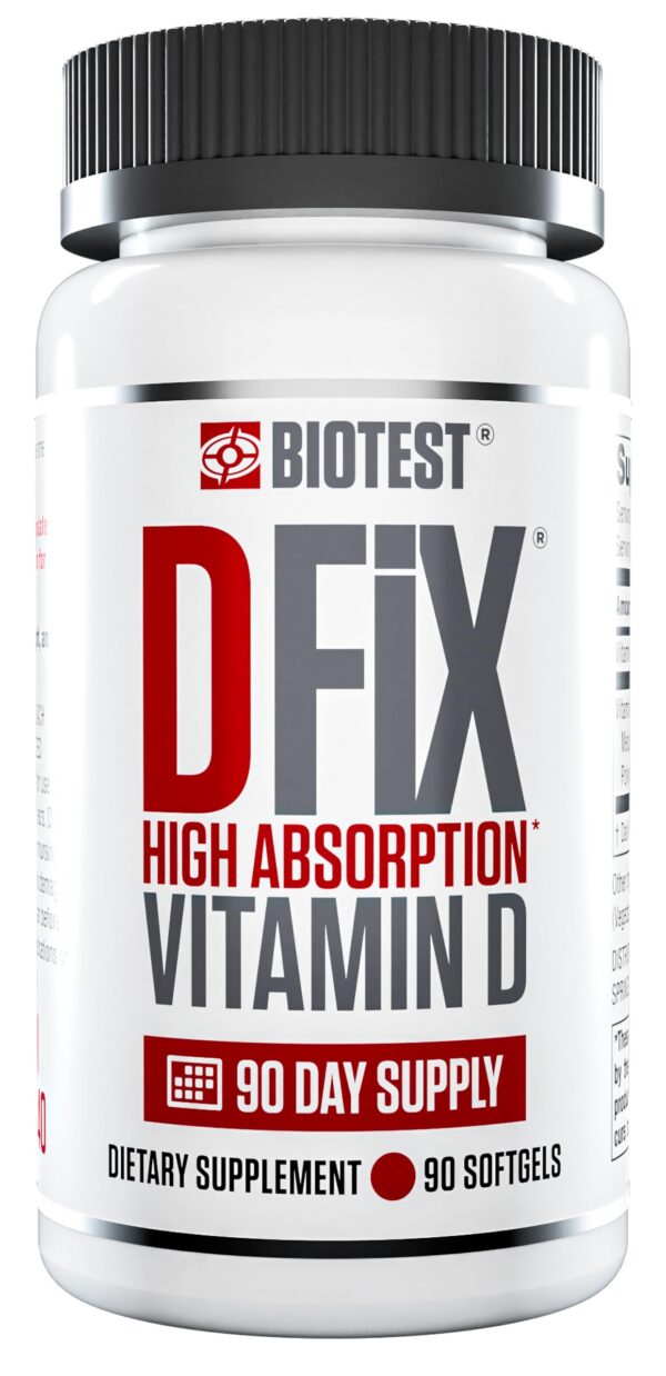 Version 1.0.0 Frasco Biotest D Fix Vitamina D3 5000 UI 90 cápsulas blandas