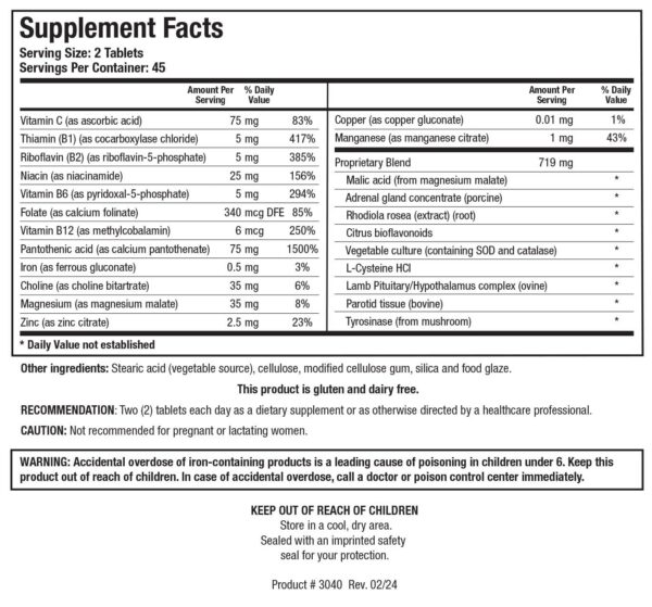 Version 1.0.0 Vista lateral de envase ADB5-Plus