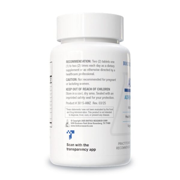 Version 1.0.0 Frasco Biotics ADHS Adrenal Support con etiqueta