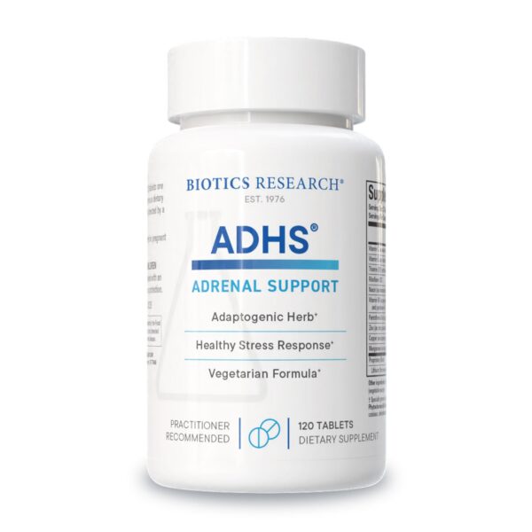 Version 1.0.0 Biotics ADHS Adrenal Support tabletas frente a caja