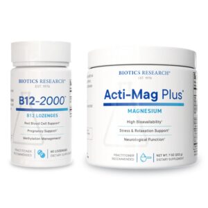 Frente de Biotics Research B12-2000 pastillas masticables