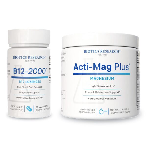 Frente de Biotics Research B12-2000 pastillas masticables