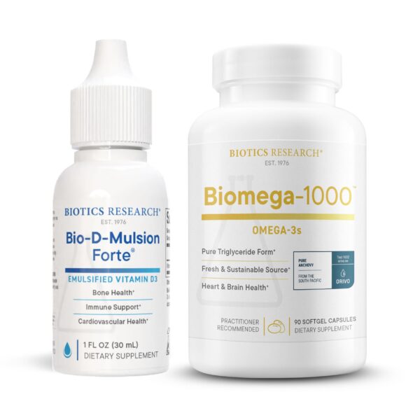 Frente del empaque Biotics Bio-D-Mulsion Forte