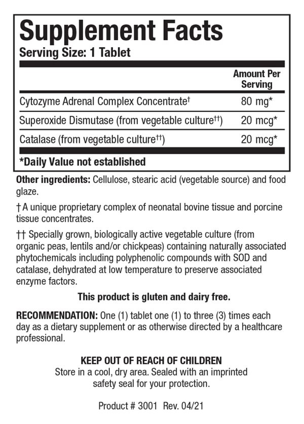 Version 1.0.0 Etiqueta de Cytozyme AD