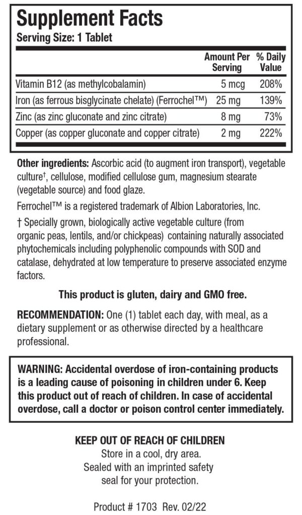 Biotics Research Fe-Zyme producto caja