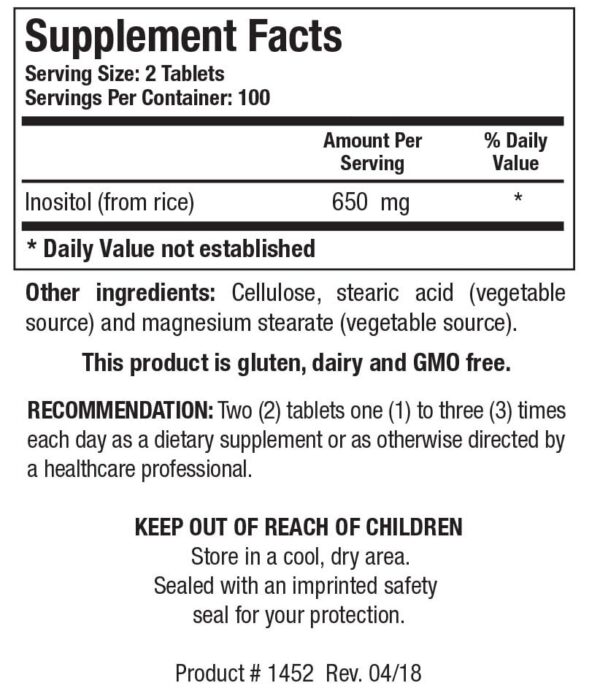 Biotics Inositol sin maíz frasco lateral