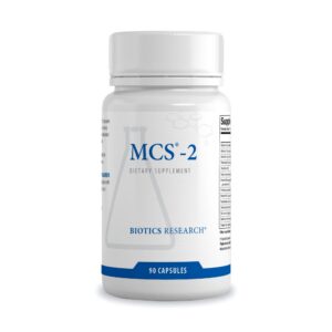 Version 1.0.0 Biotics Research MCS-2 frasco con etiqueta