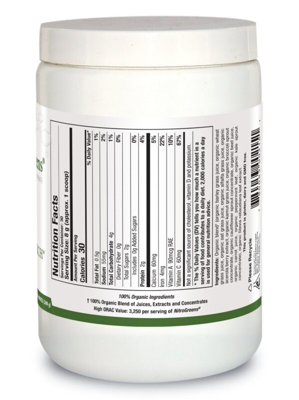 Version 1.0.0 Frasco con etiqueta NitroGreens