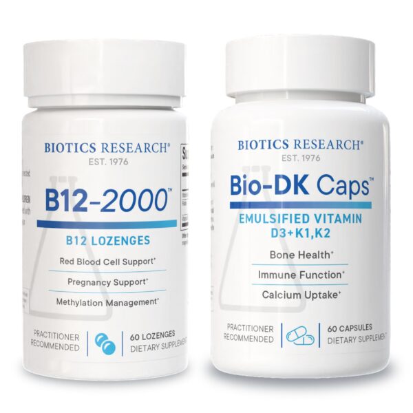 Version 1.0.0 Frente de Biotics Research B12-2000 con Bio-DK Caps