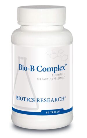 Version 1.0.0 Biotics Research Bio B Complex alta potencia 90 tabletas envase frontal