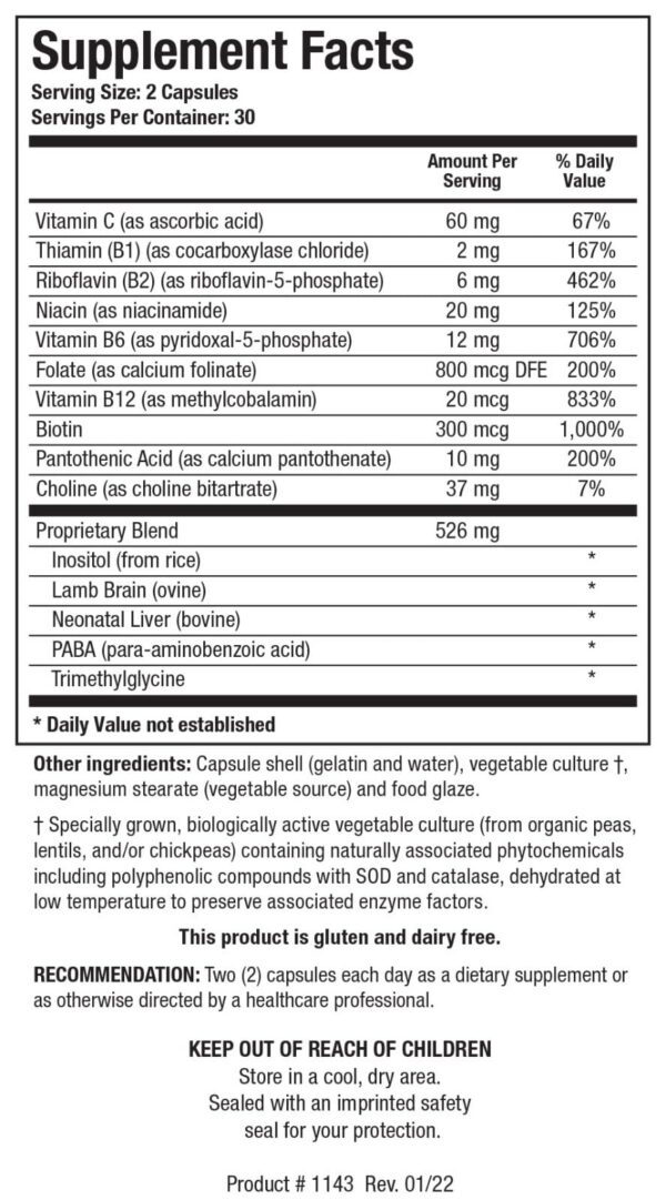 Version 1.0.0 Cápsulas del B Complex en frasco