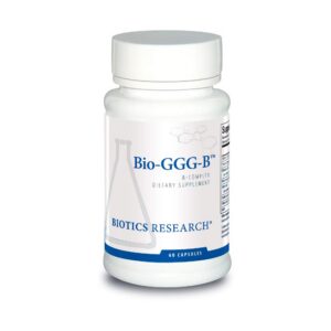 Frasco de Biotics Research Bio GGG B B Complex