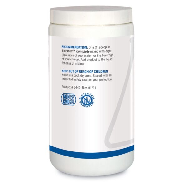 Biotics Research BioFiber Complete ingredientes y descripción en etiqueta