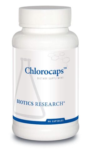 Frasco Biotics Research Chlorocaps con 90 cápsulas