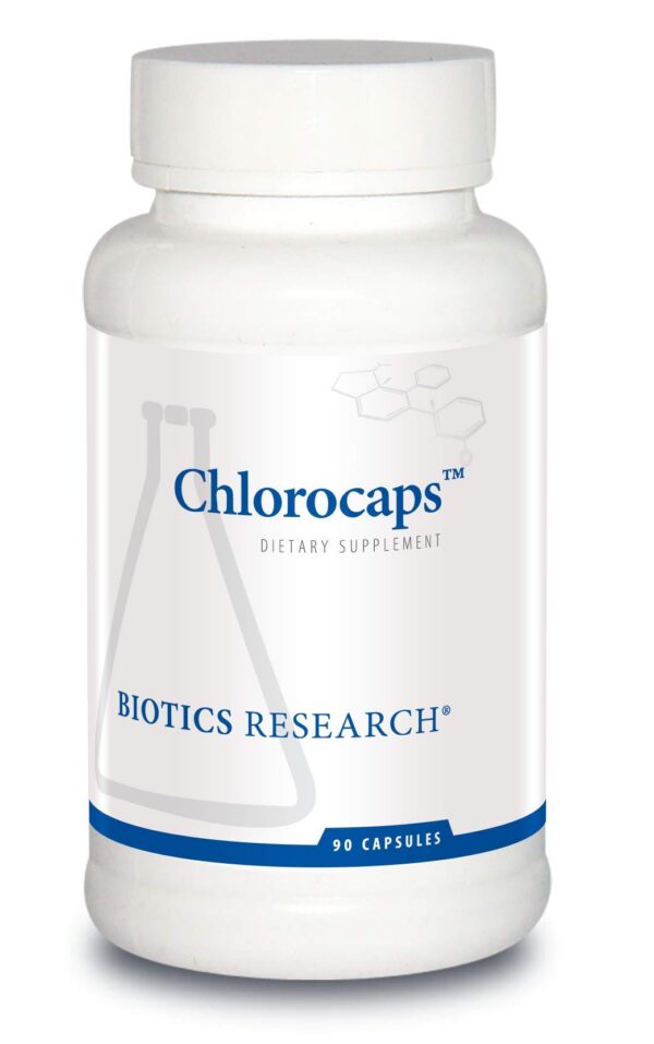 Frasco Biotics Research Chlorocaps con 90 cápsulas