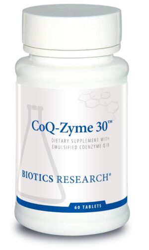Biotics Research CoQZyme frasco 60 tabletas coenzima Q10