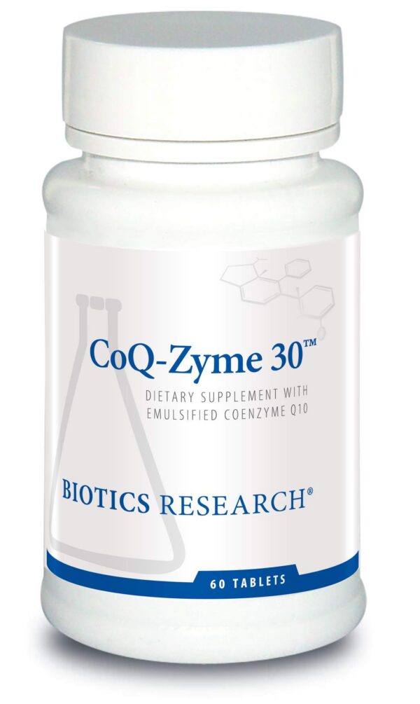 Version 1.0.0 Biotics Research CoQZyme frasco 60 tabletas coenzima Q10