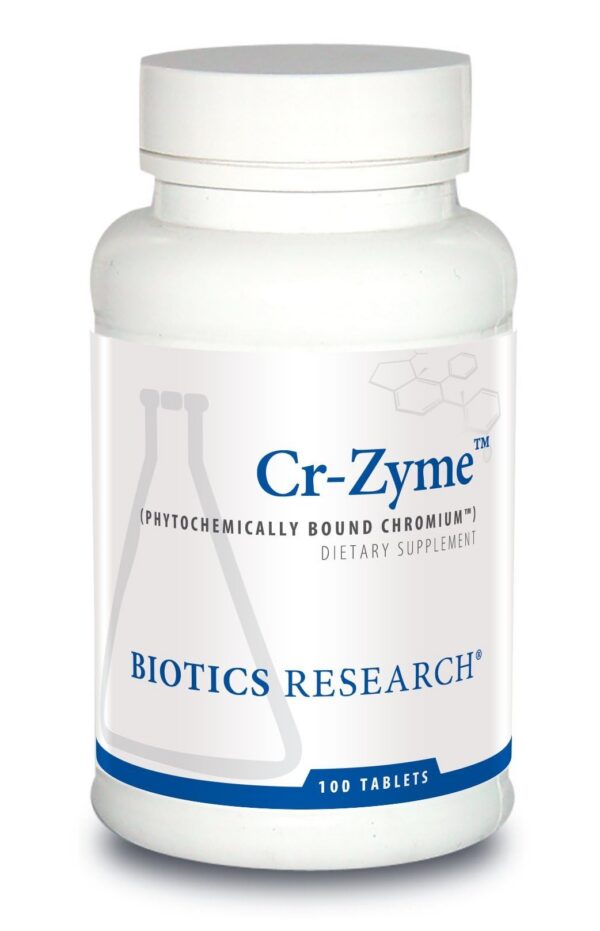 Biotics CrZyme envase y tabletas