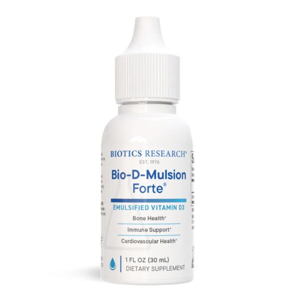 Etiqueta frontal Biotics Bio-D-Mulsion Forte