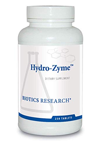 Botella de Biotics Research Hydro Zyme enzimas digestivas 250 cápsulas