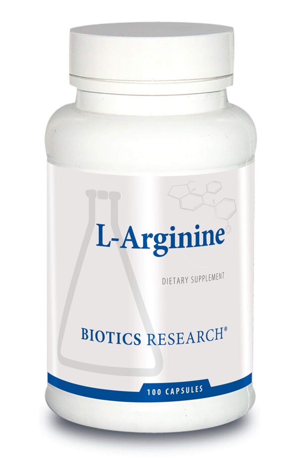 Biotics Research L-arginina botella frontal
