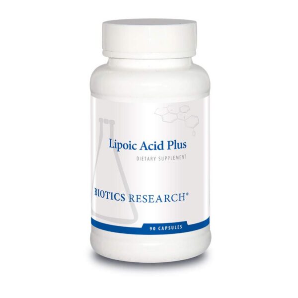 Version 1.0.0 Frasco frontal Biotics Research Lipoic Acid Plus 90 cápsulas