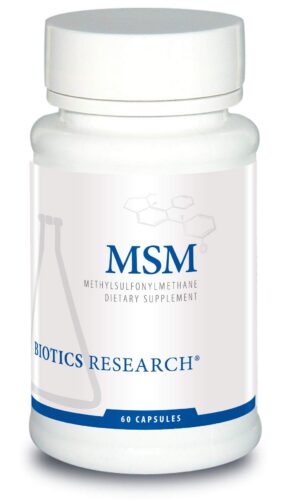 Suplemento MSM azufre Biotics Research frasco 60 cápsulas