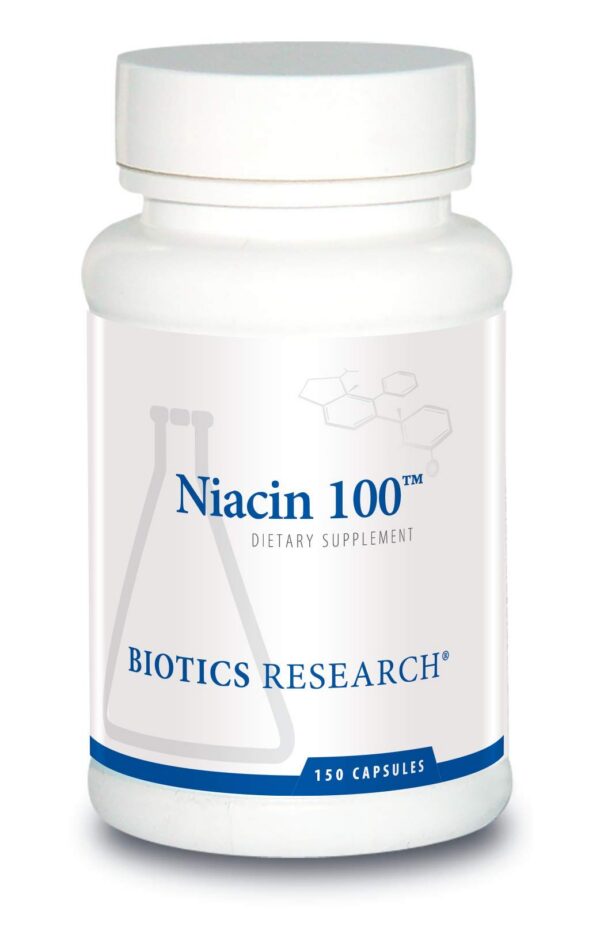 Frente de Biotics Research Niacina 100 mg