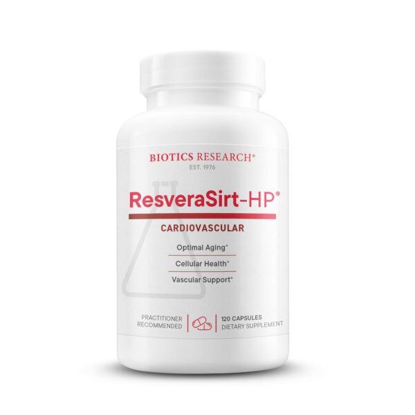 Frente de frasco Biotics ResveraSirt HP