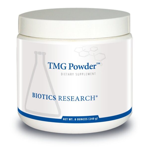 Frente del envase Biotics Research TMG Powder