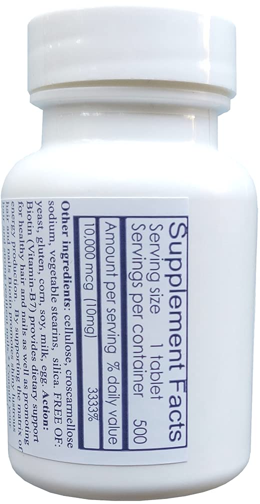 Tabletas Biotin 10000 mcg