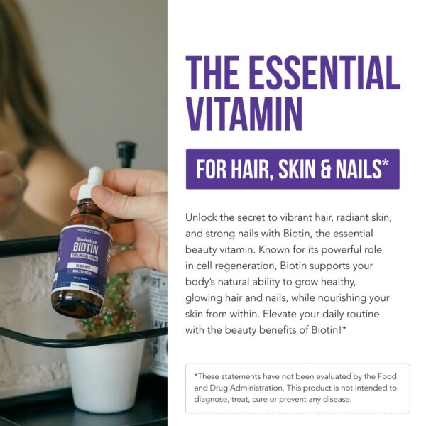 Frasco de Biotina líquida sabor baya