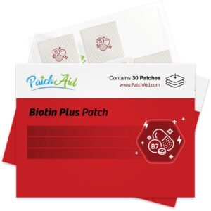 Parche Biotin Plus PatchAid blanco para 30 días vista frontal