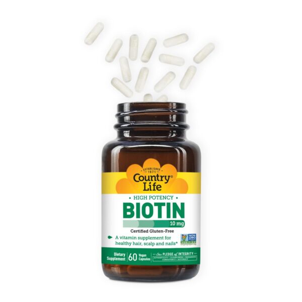 Biotina 10000 mcg cápsulas alta potencia Country Life