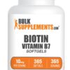 Biotina 10000mcg cápsulas blandas para cabello piel uñas BulkSupplements