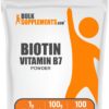 Polvo de biotina 10000mcg para cabello piel y uñas BulkSupplements