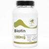 Biotina 1000mcg Naturetition Supplements frasco de 100 cápsulas