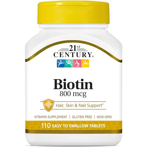Biotina 21st Century 800 mcg pack 2 frascos