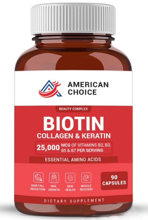 Frontal del envase Biotina Colágeno Queratina