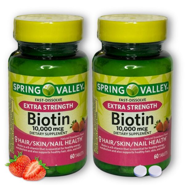 Frente del envase biotina disolución rápida