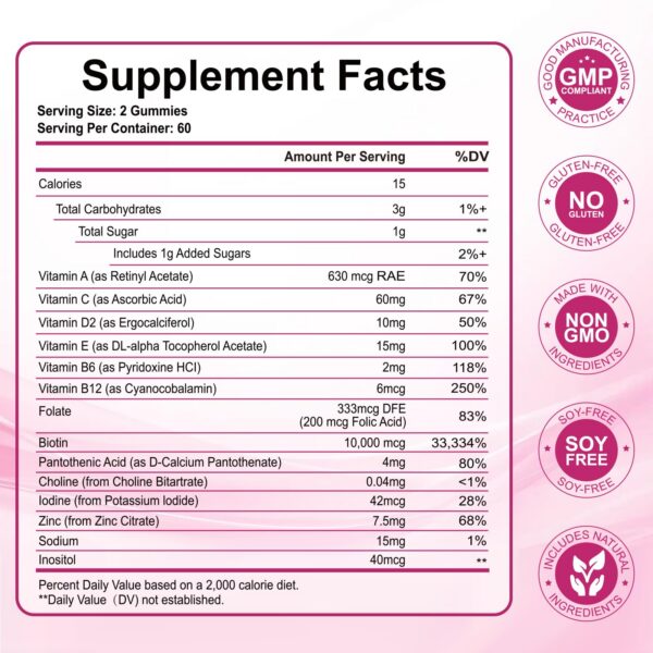 Version 1.0.0 SCOLA Gomitas Hair Skin Nails etiqueta