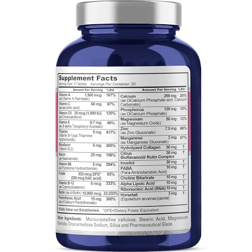 Fórmula de cabello y uñas con biotina NusaPure