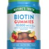Biotina gomitas sabor durazno Nature's Truth 50 unidades