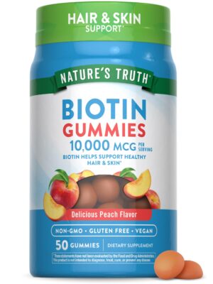 Biotina gomitas sabor durazno Nature's Truth 50 unidades
