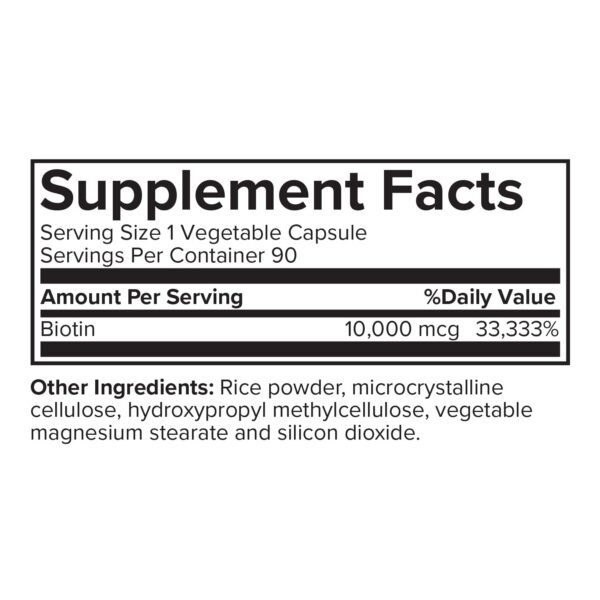 Biotina Portions Master 10000mcg para uñas piel y cabello