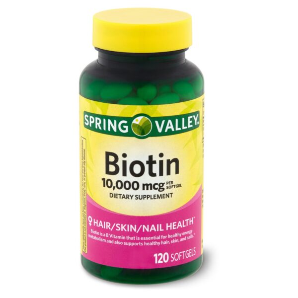 Softgels de biotina 10,000 mcg SEDLAV para cabello piel uñas