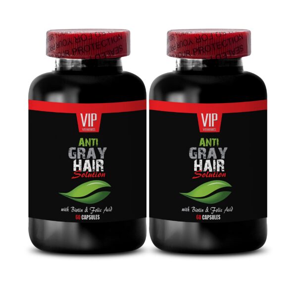 Caja suplemento biotina VIP VITAMINS solución para canas